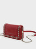 Chain-Trimmed Clutch- Maroon and Gold