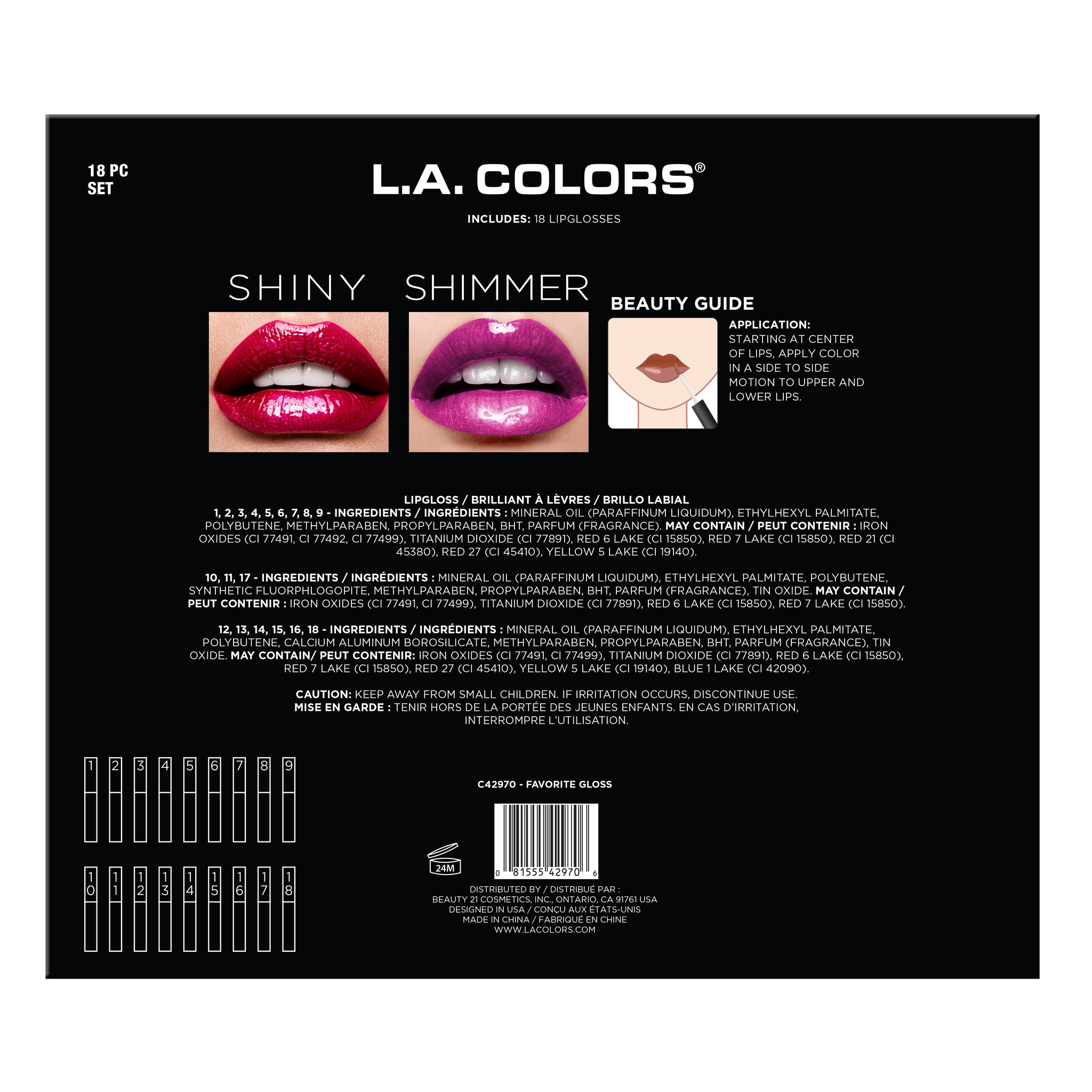 Lipgloss Faves - Shiny and Shimmer Finish (Individual)
