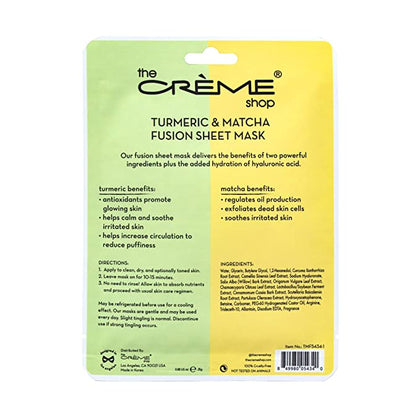 The Creme Shop Fusion Sheet Mask (Turmeric and Matcha)